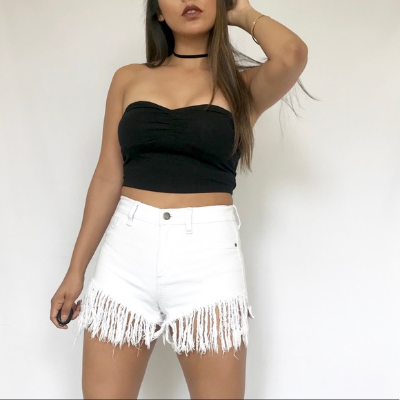 Pants - • Distressed Denim Shorts •